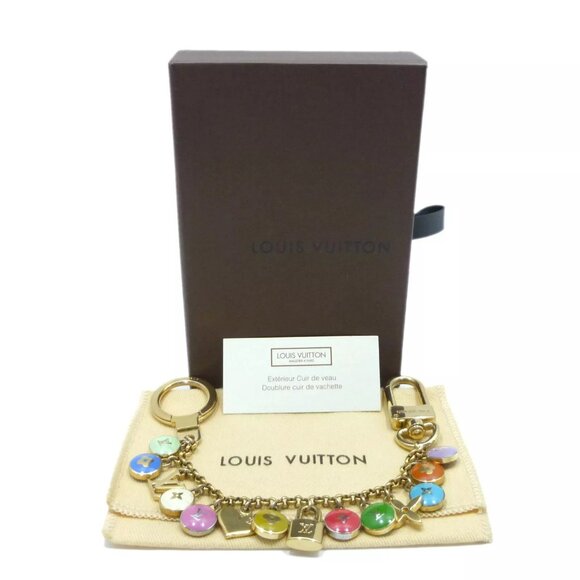 Authentic LOUIS VUITTON Porte Cles Chaine Pastilles Bag Charm M65380 #W412098 - Picture 1 of 16